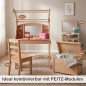 Preview: Schminktisch Set mit Spielständer und weiteren Holzmöbeln kombiniert